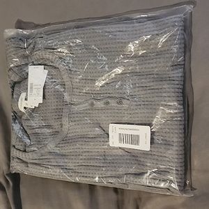 Grey long sleeve waffle sleepwear Maurcies